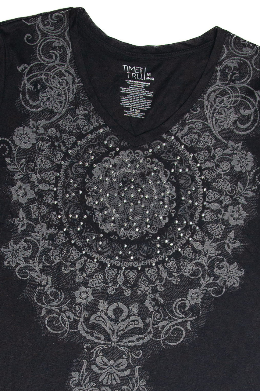 Time And Tru Rhinestone T-Shirt
