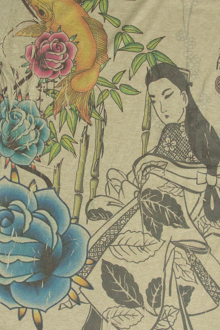 Recycled Ukiyo-e Style T-Shirt