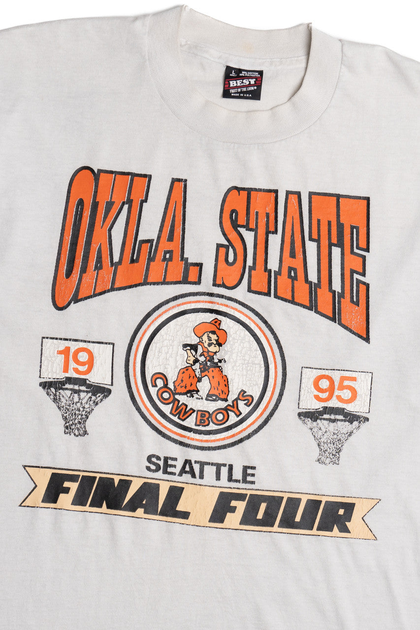 Vintage 1995 Oklahoma State Cowboys Final Four T-Shirt