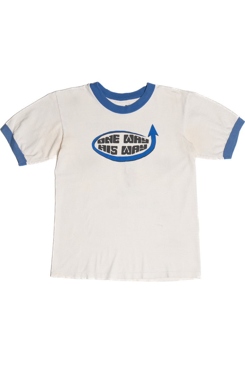 Vintage "One Way His Way" Vacation Bible School Ringer T-Shirt