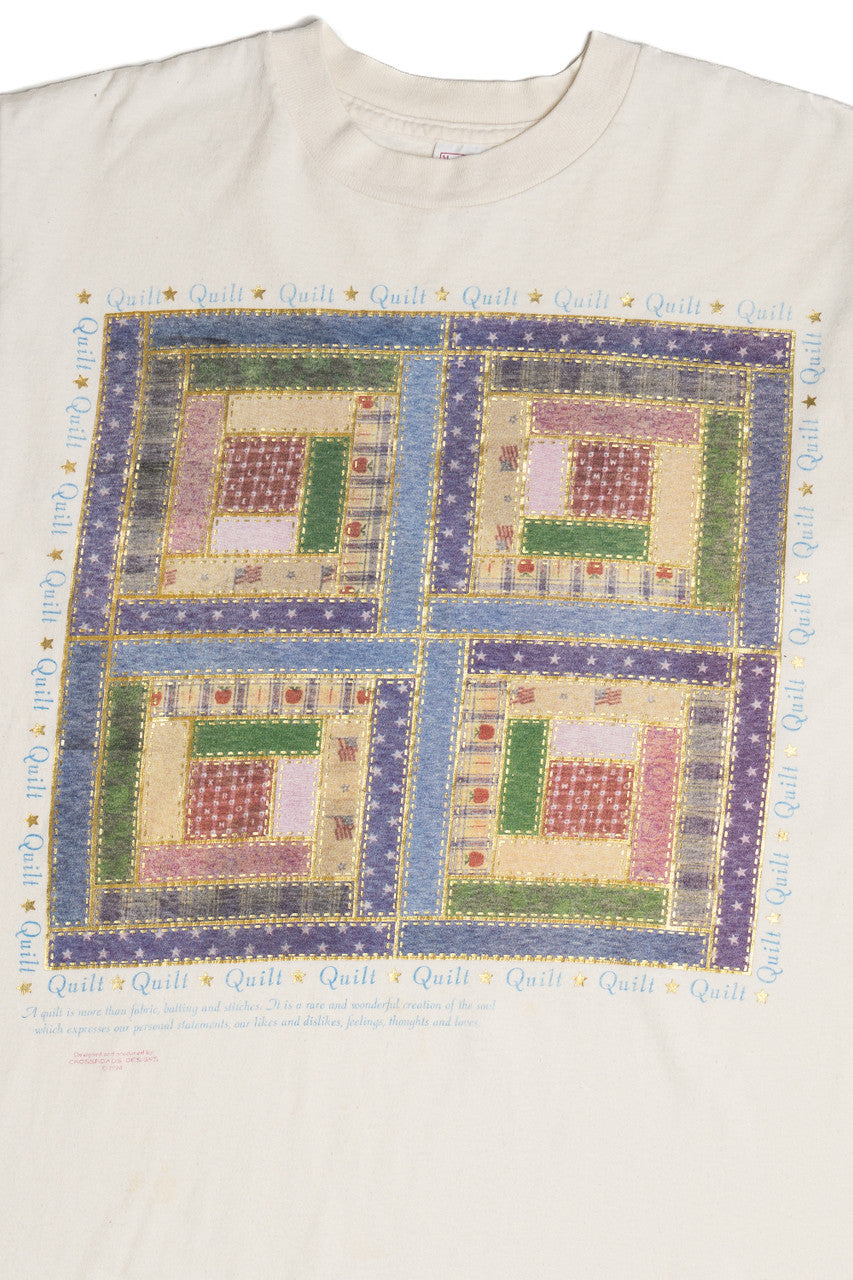 Vintage 1994 Quilt Block T-Shirt