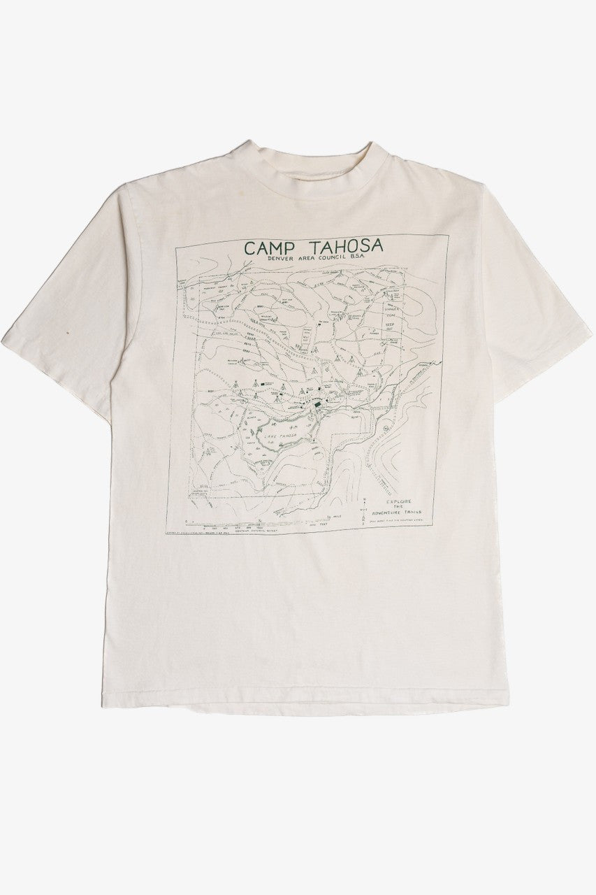 Vintage "Camp Tahosa" Denver Boy Scouts of America Topography Map T-Shirt