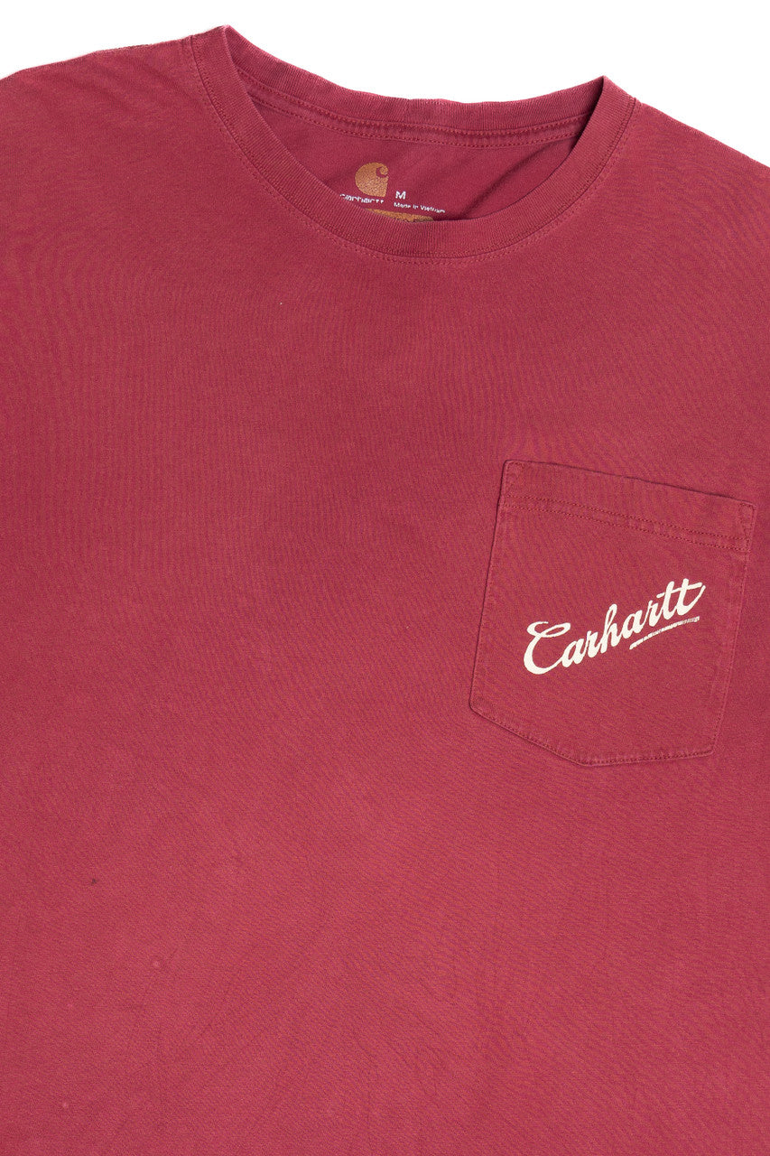 Distressed Carhartt "Steelhead Fishing" Pocket T-Shirt