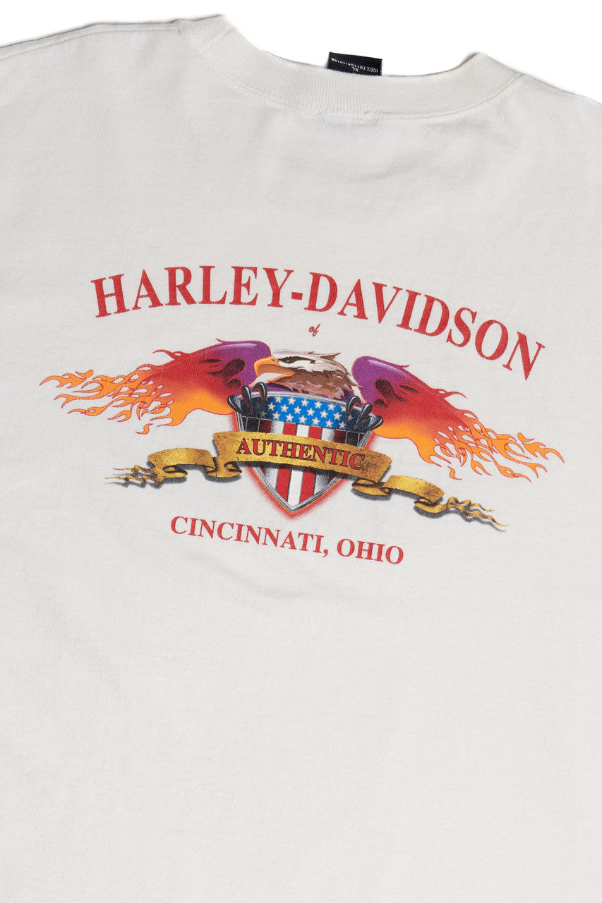 Harley Davidson Cincinatti Flame Sleeves T-Shirt