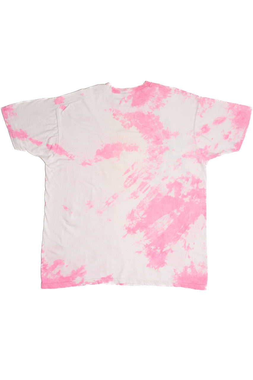Vintage "Waves" Embossed Print Tie Dye T-Shirt