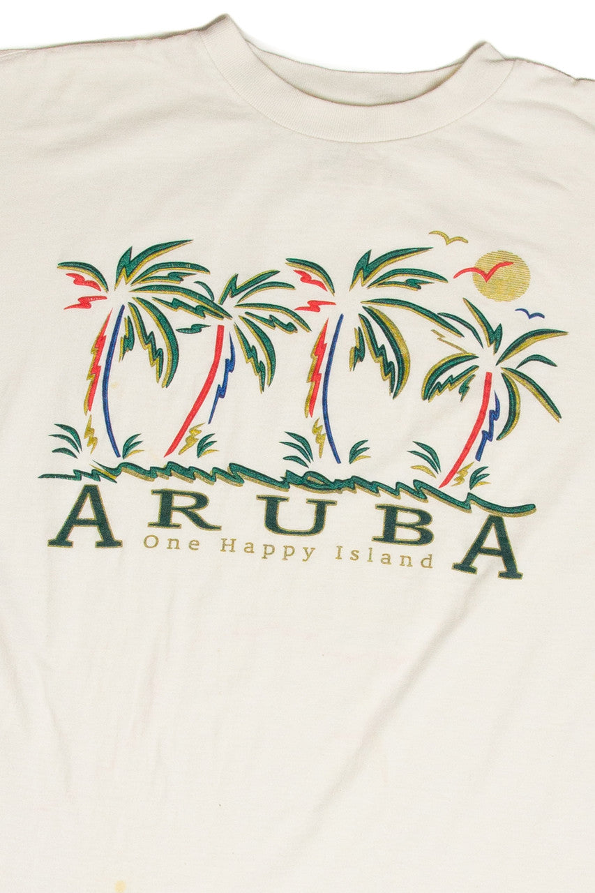 Vintage Aruba One Happy Island T-Shirt