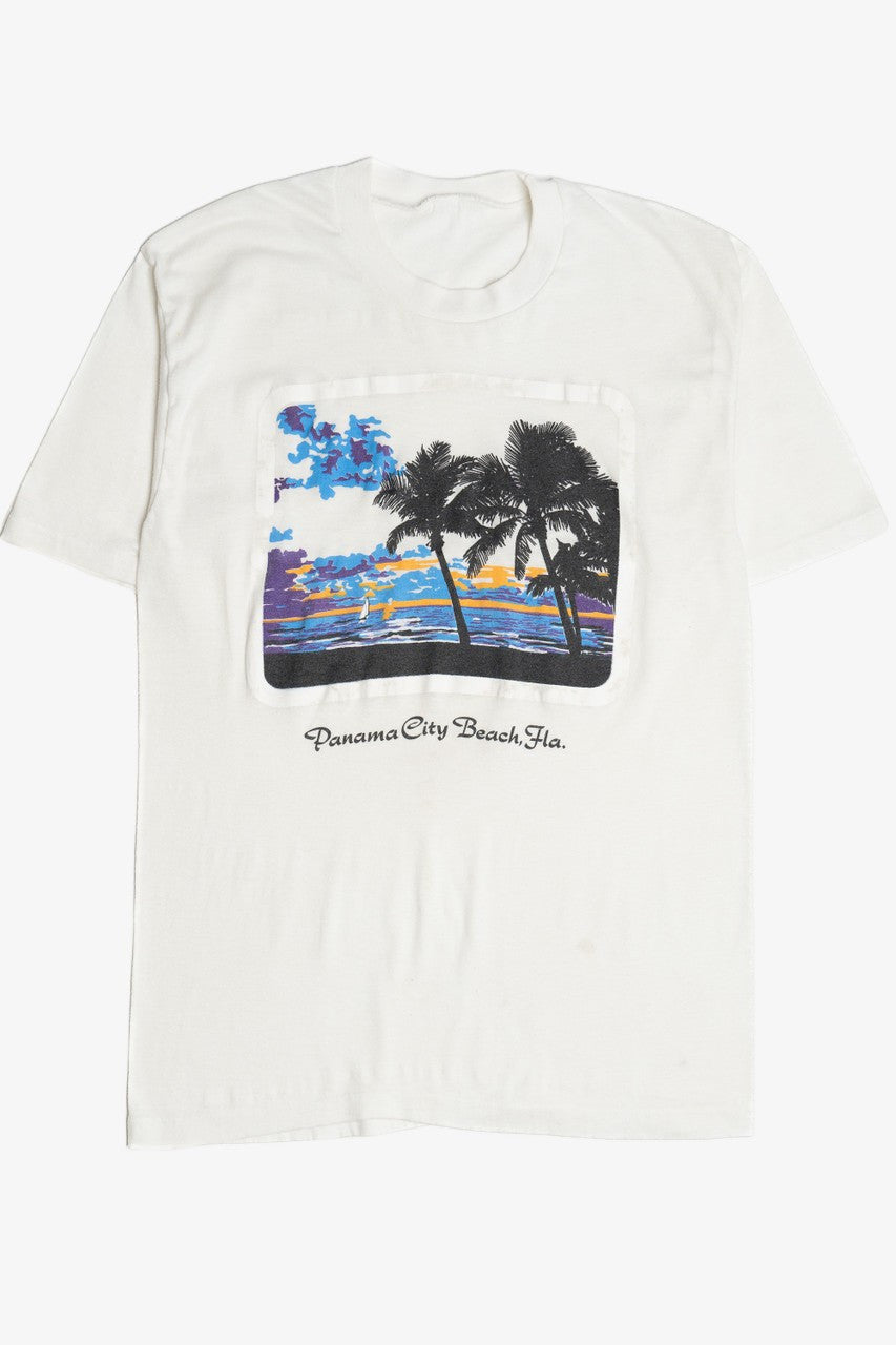 Vintage "Panama City Beach, Fla." Sunset Scene T-Shirt