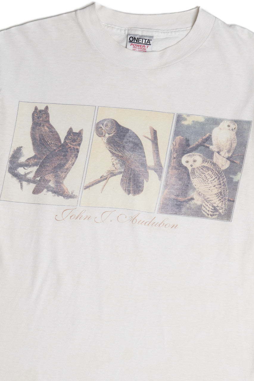Vintage "John J. Audubon" Owl Graphic T-Shirt