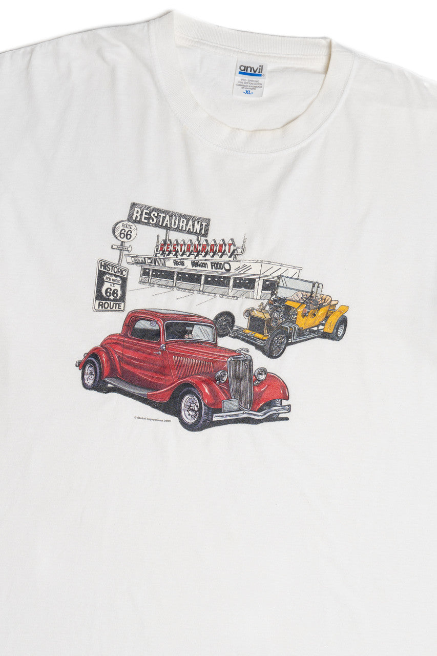 Vintage Route 66 Car & Diner T-Shirt