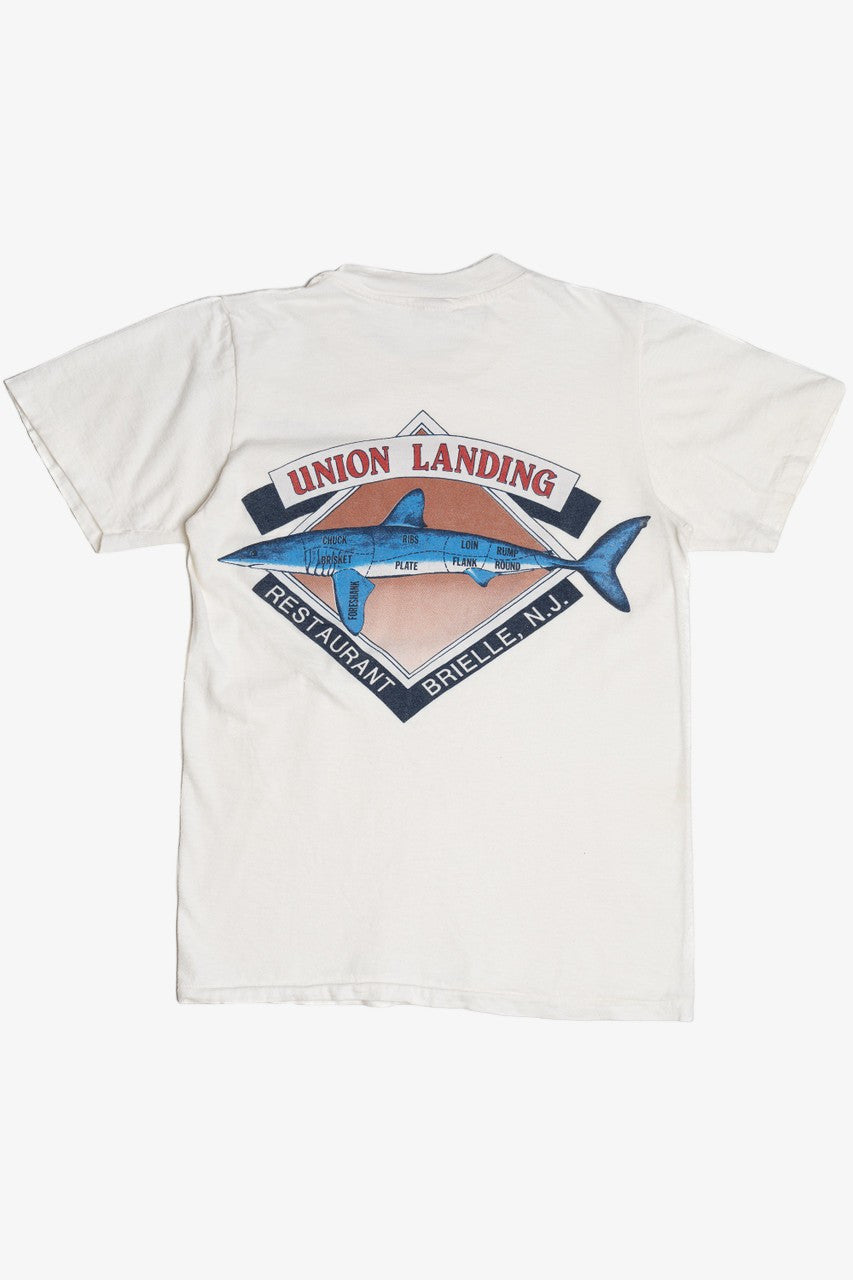 Vintage "Union Landing Restaurant" Shark Pocket T-Shirt