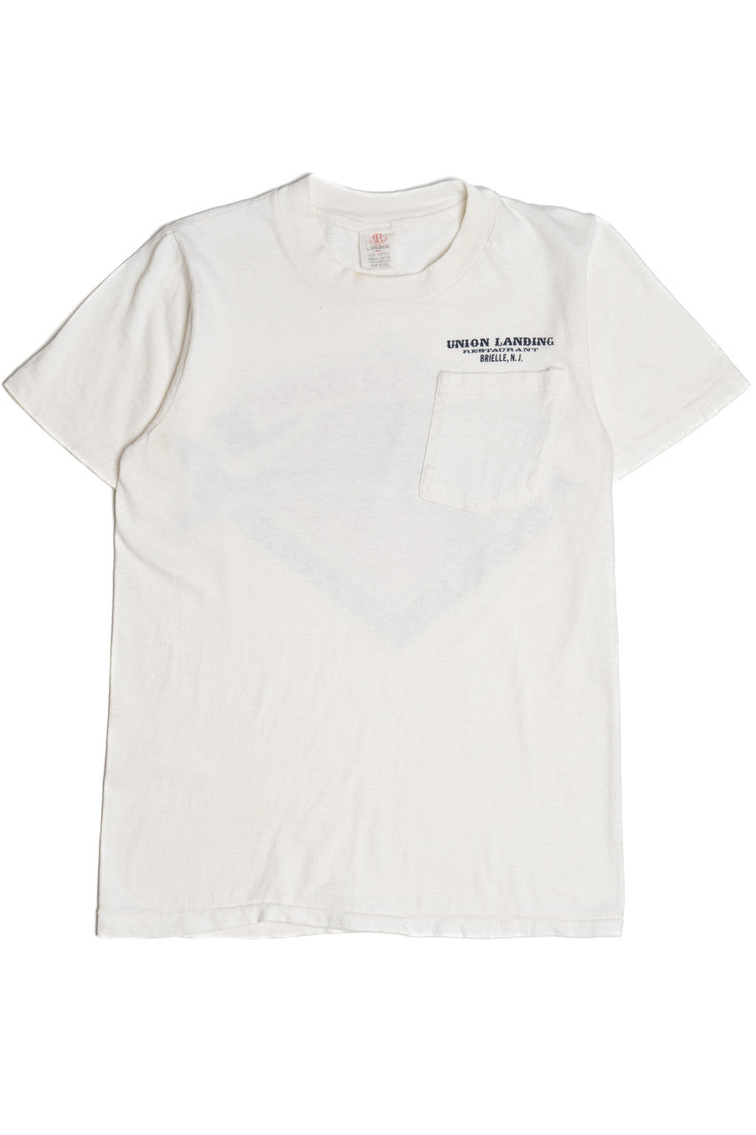 Vintage "Union Landing Restaurant" Shark Pocket T-Shirt