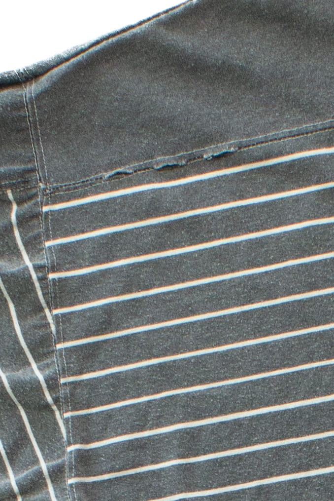 Vintage Gray Striped Ocean Pacific T-Shirt (1990s)