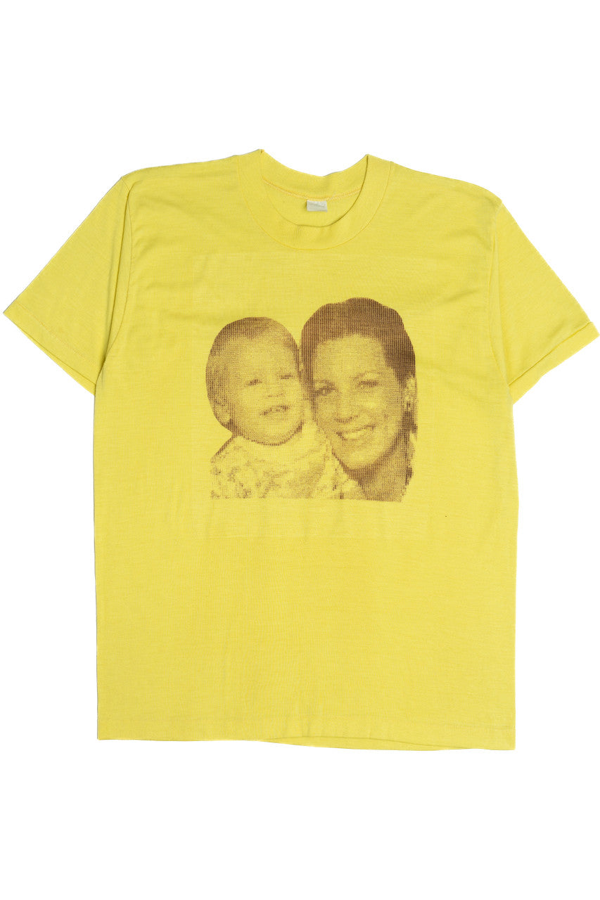 Vintage Pixelated Family Photo T-Shirt