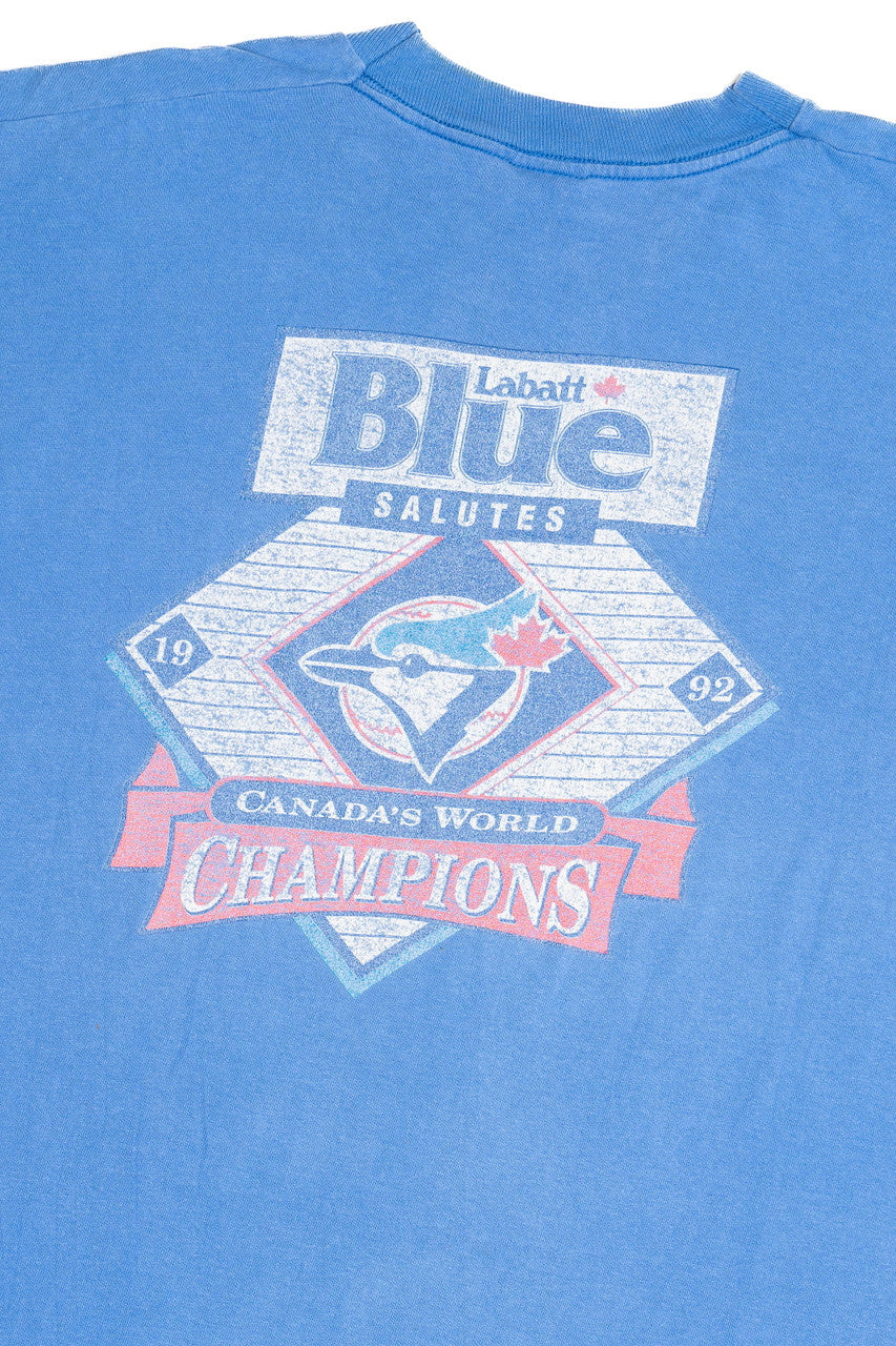Vintage Labatt Blue Toronto Blue Jays "Canada's World Champions" T-Shirt 1433