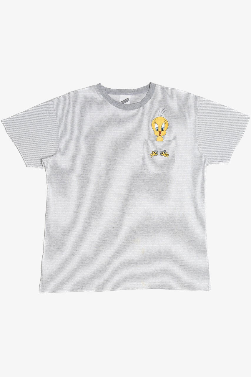Vintage Tweety Bird Embroidered Pocket Warner Bros. T-Shirt