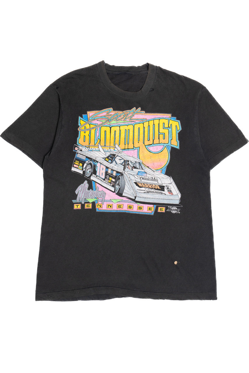 Vintage 1992 Distressed Scott Bloomquist Tennessee Racing T-Shirt