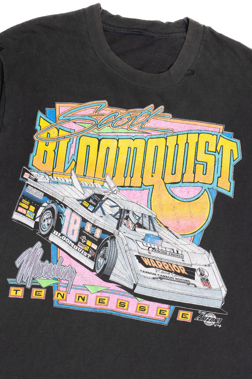 Vintage 1992 Distressed Scott Bloomquist Tennessee Racing T-Shirt