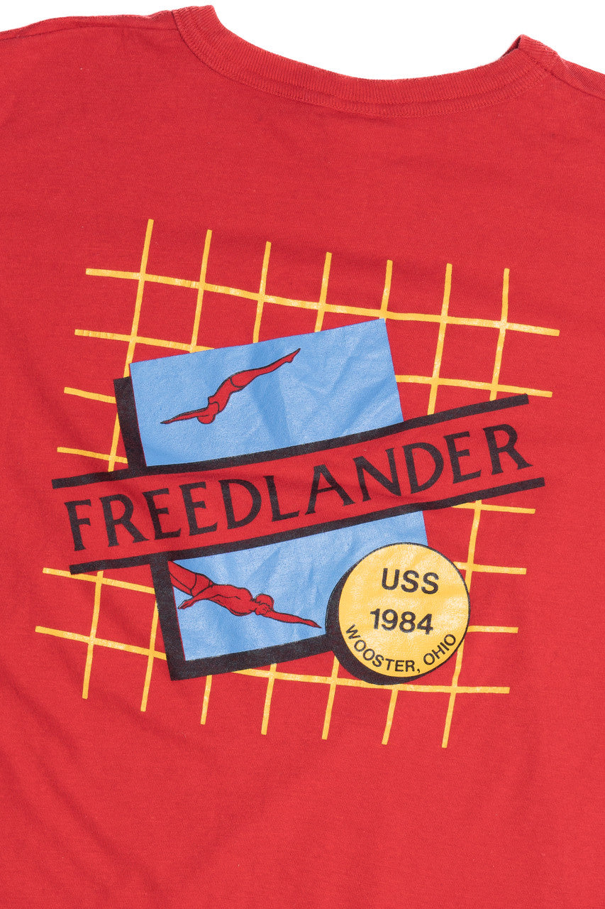 Vintage "Swimming" Freedlander USS 1984 Long Sleeve T-Shirt