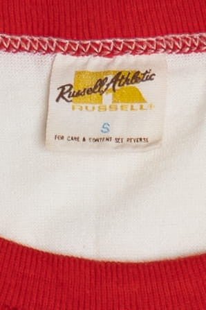 Vintage "3rd Longmont Triathlon 1983" Red Ringer T-Shirt (1980s)
