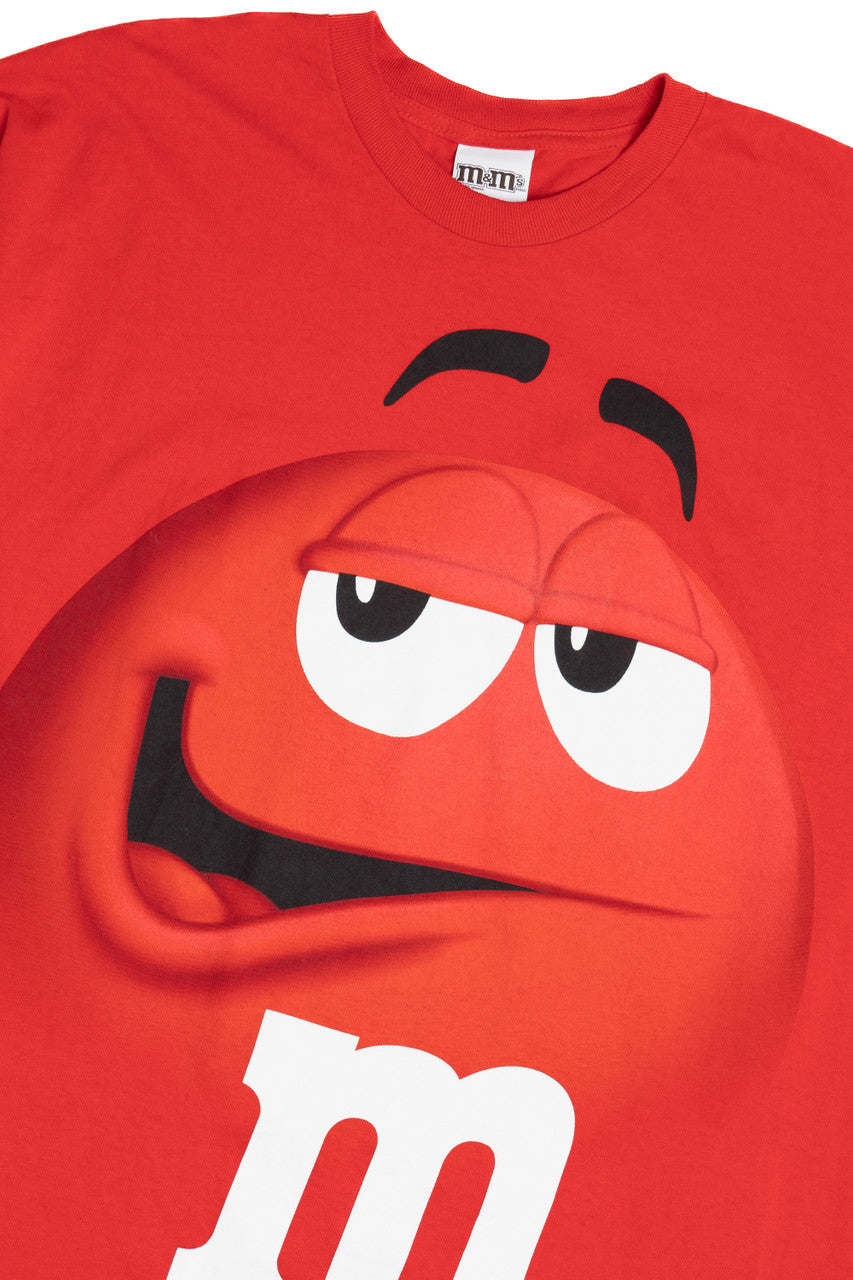 Red M&M Big Face Print T-Shirt
