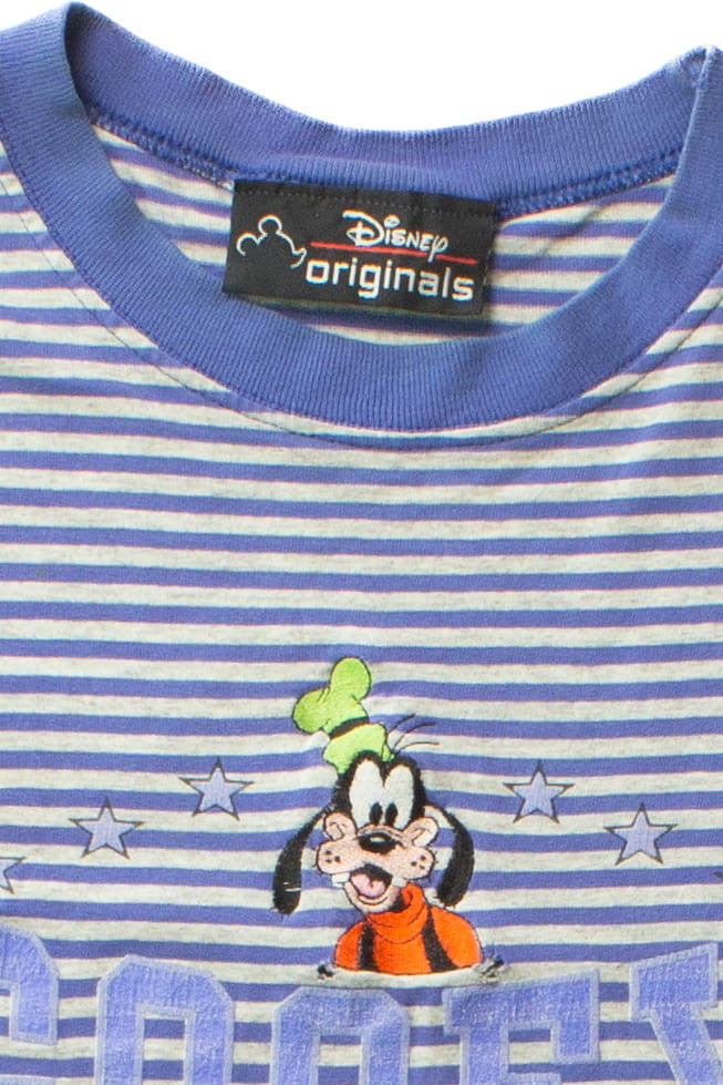 Vintage Disney Striped Goofy Single Stitch T-Shirt (1990s)
