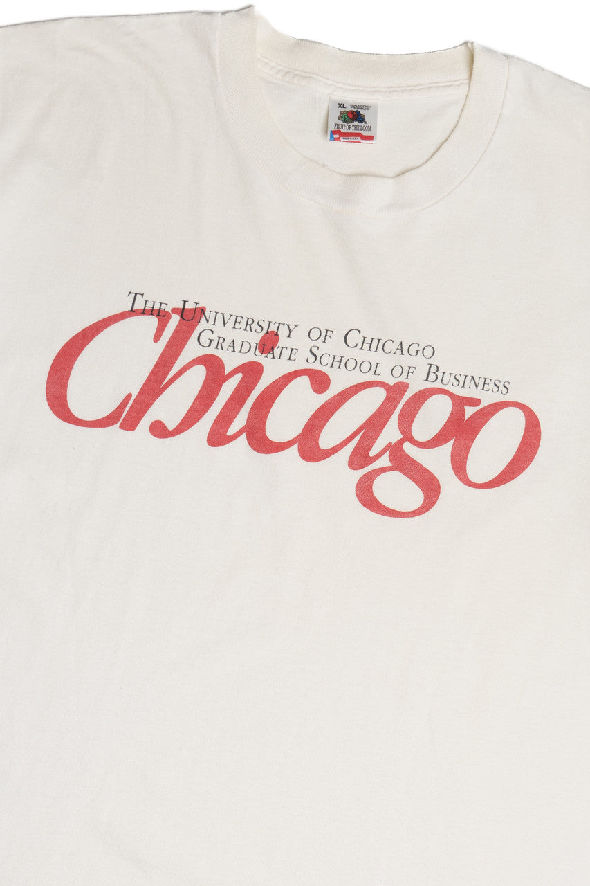 Vintage "Chicago" "University Of Chicago Graduate School Of Business" Single Stitch T-Shirt