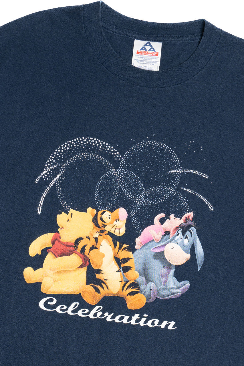 "Celebration" Winnie The Pooh And Friends With Fireworks T-Shirt