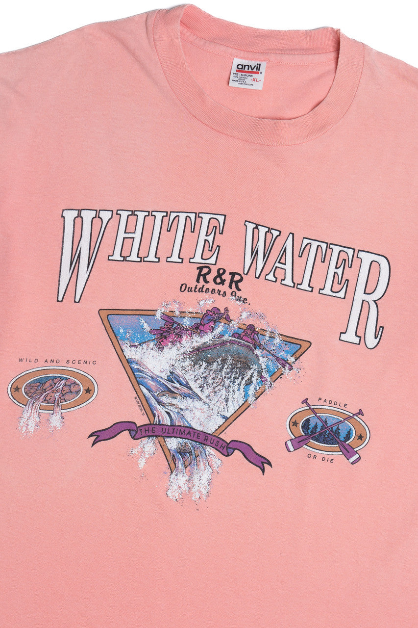 Vintage 1991 "White Water" Rafting Single Stitch T-Shirt (1990s)