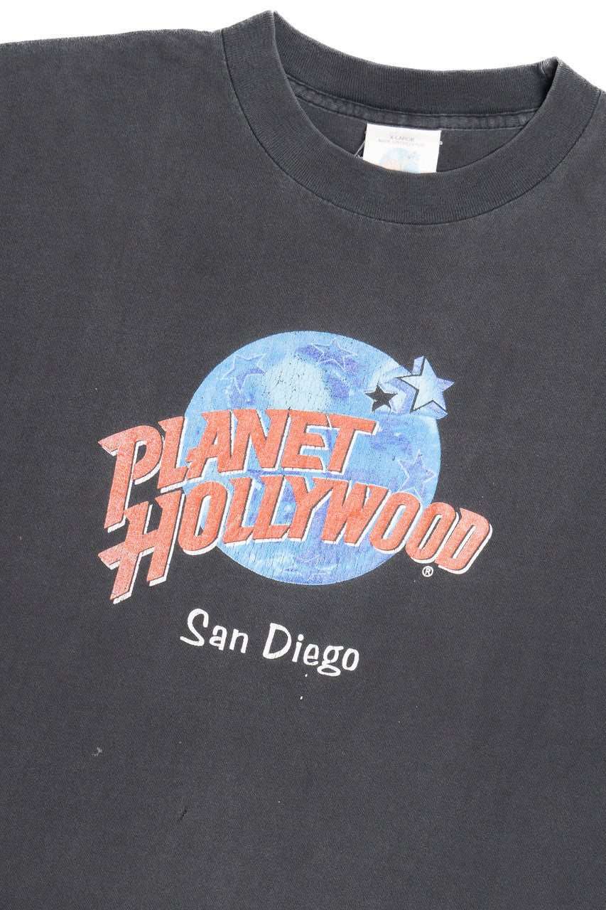 Vintage Distressed Planet Hollywood "San Diego" Single Stitch T-Shirt (1990s)