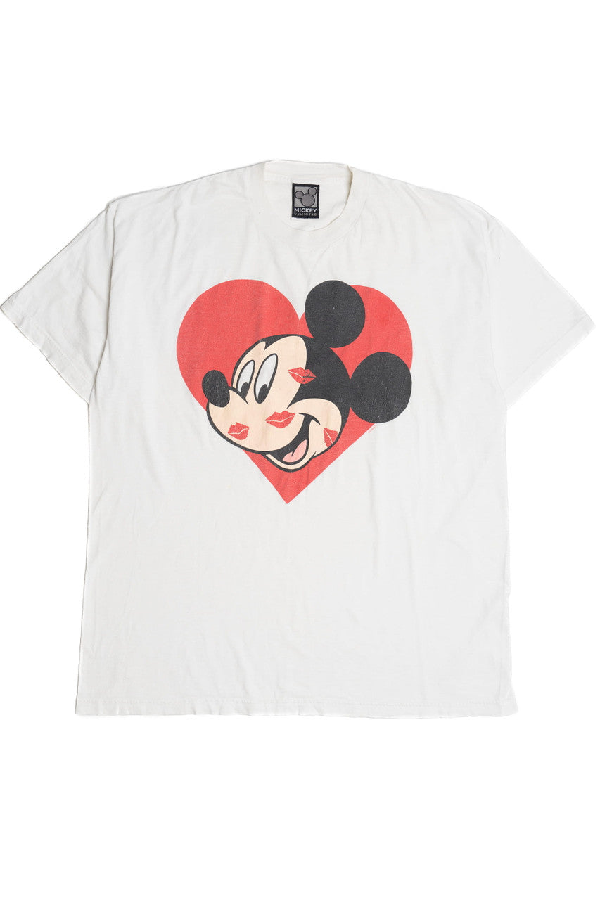 Vintage Mickey Mouse Kisses Heart Mickey Unlimited T-Shirt (1990s)