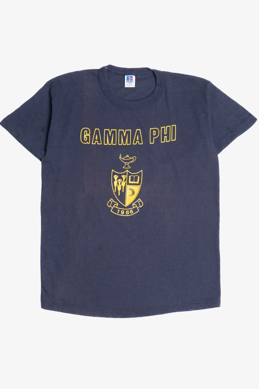 Vintage 1986 "Gamma Phi" Greek Life Single Stitch T-Shirt (1980s)