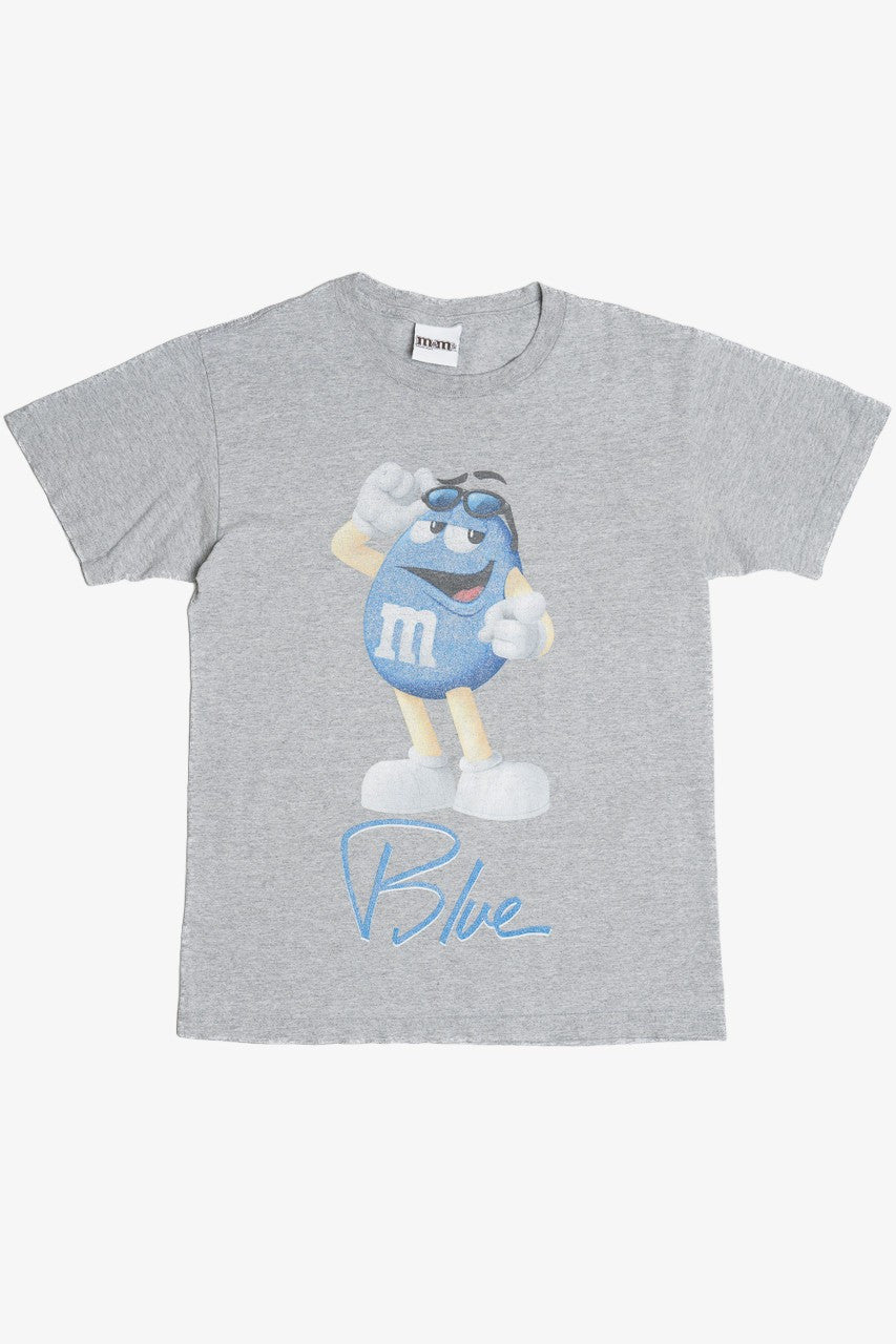 "Blue" Spellout Blue M&M With Sunglasses M&Ms Brand T-Shirt