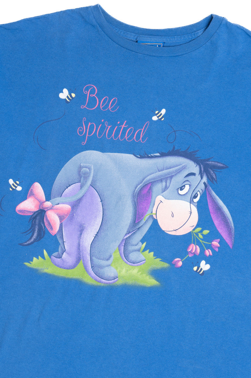 Vintage "Bee Spirited" Eeyore Front/Back Print Winnie The Pooh T-Shirt (1990s)
