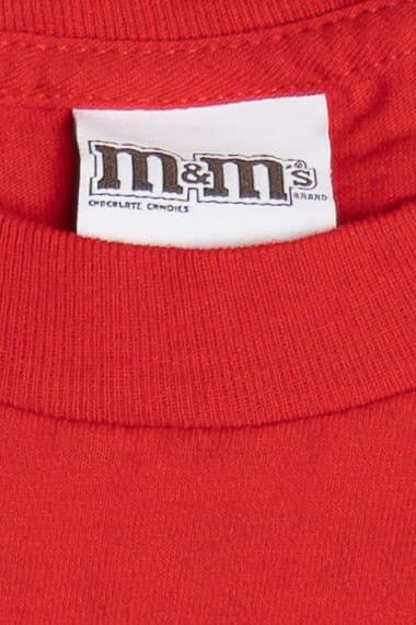 Red M&M Big Face M&Ms Brand Long Sleeve T-Shirt