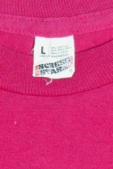 Vintage "Las Vegas Nevada" Silver Embossed Print Single Stitch T-Shirt (1980s)