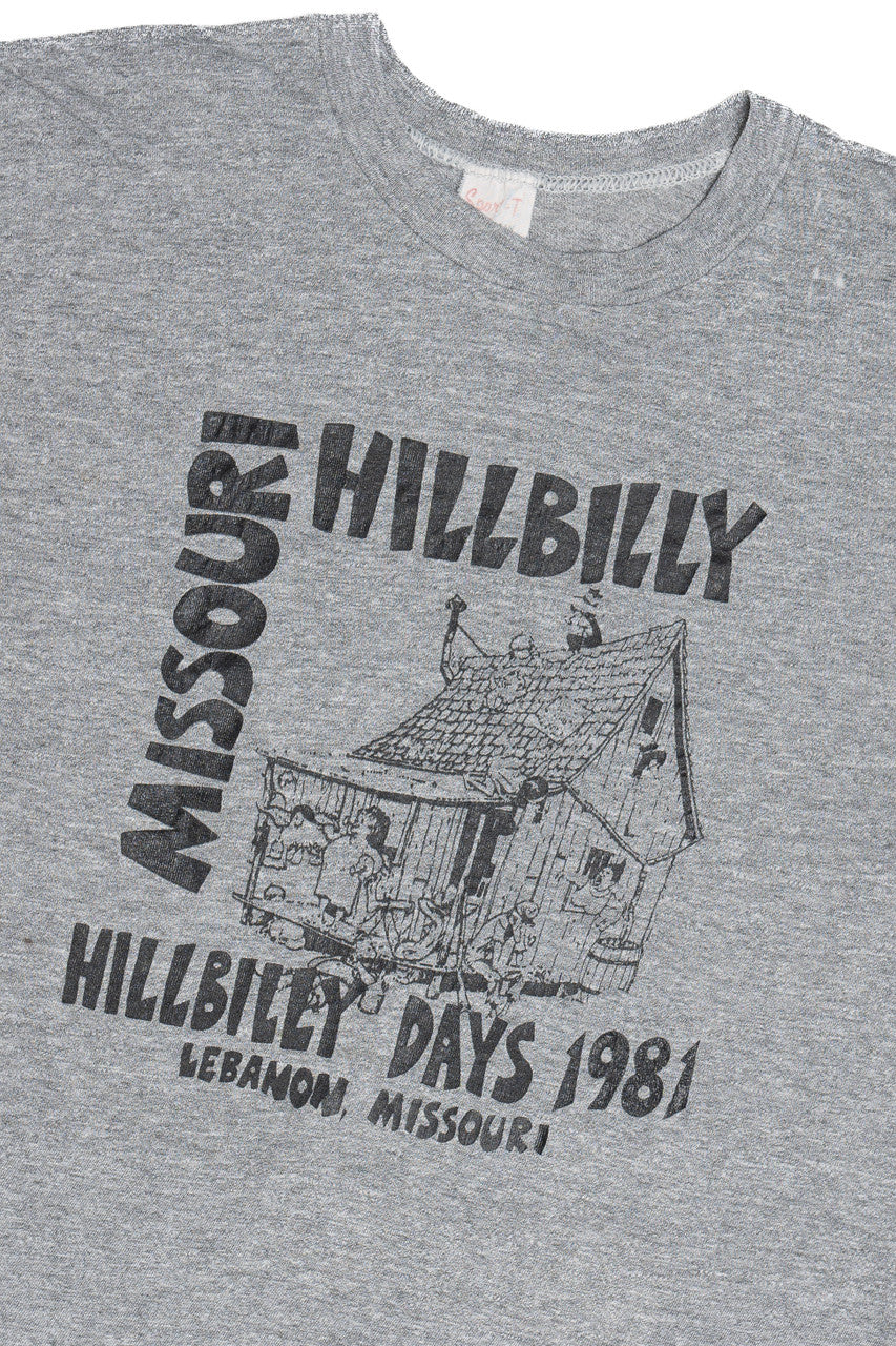 Vintage Missouri "Hillbilly Days 1981" Paper Thin Single Stitch T-Shirt (1980s)