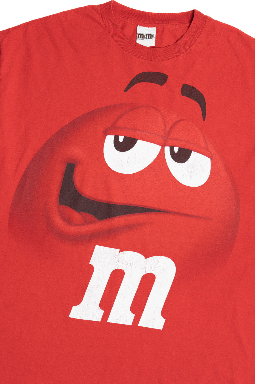Red M&M Big Face M&Ms Brand T-Shirt 11772