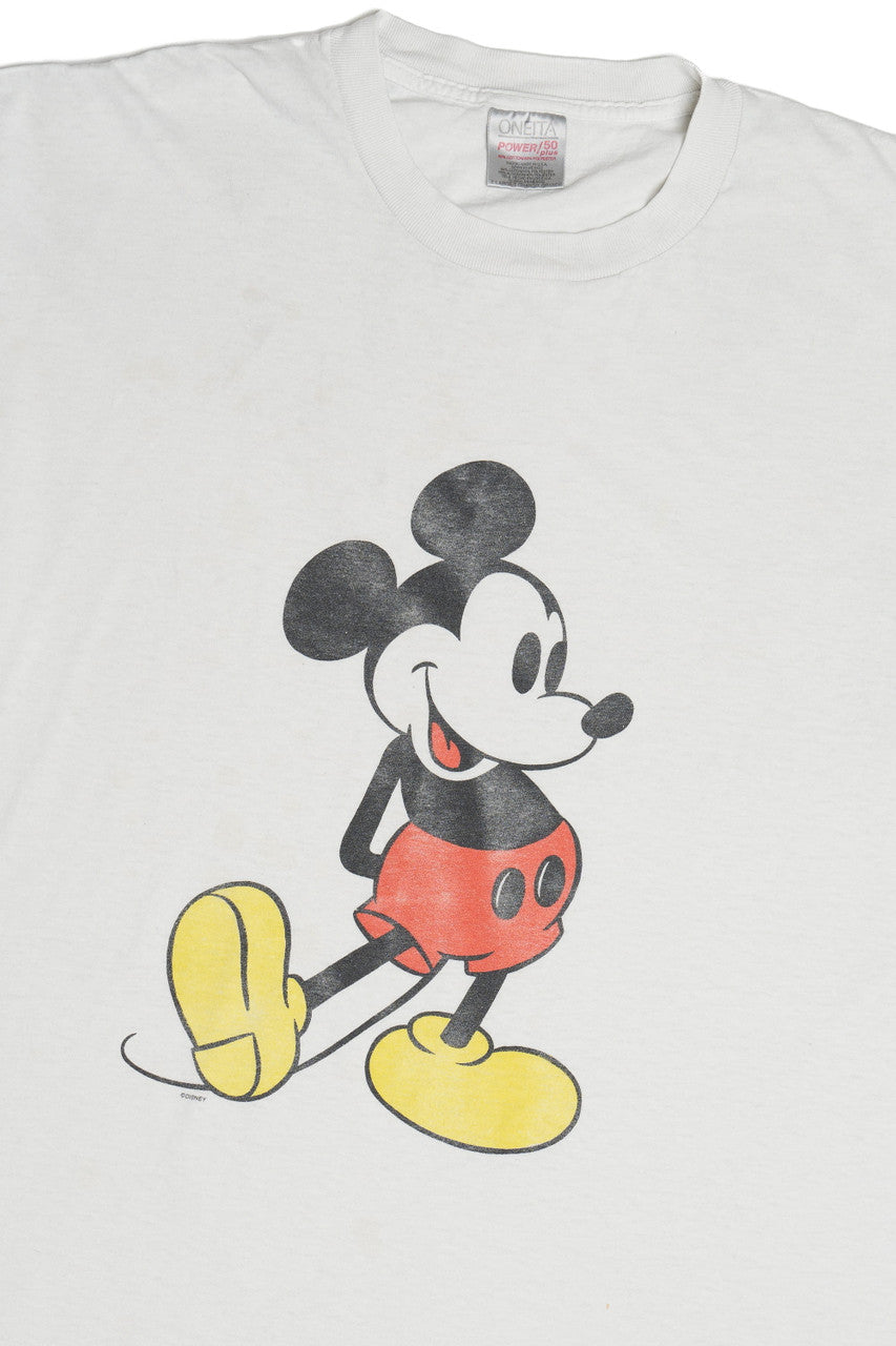 Vintage Classic Mickey Mouse Paper Thin Single Stitch T-Shirt (1990s)