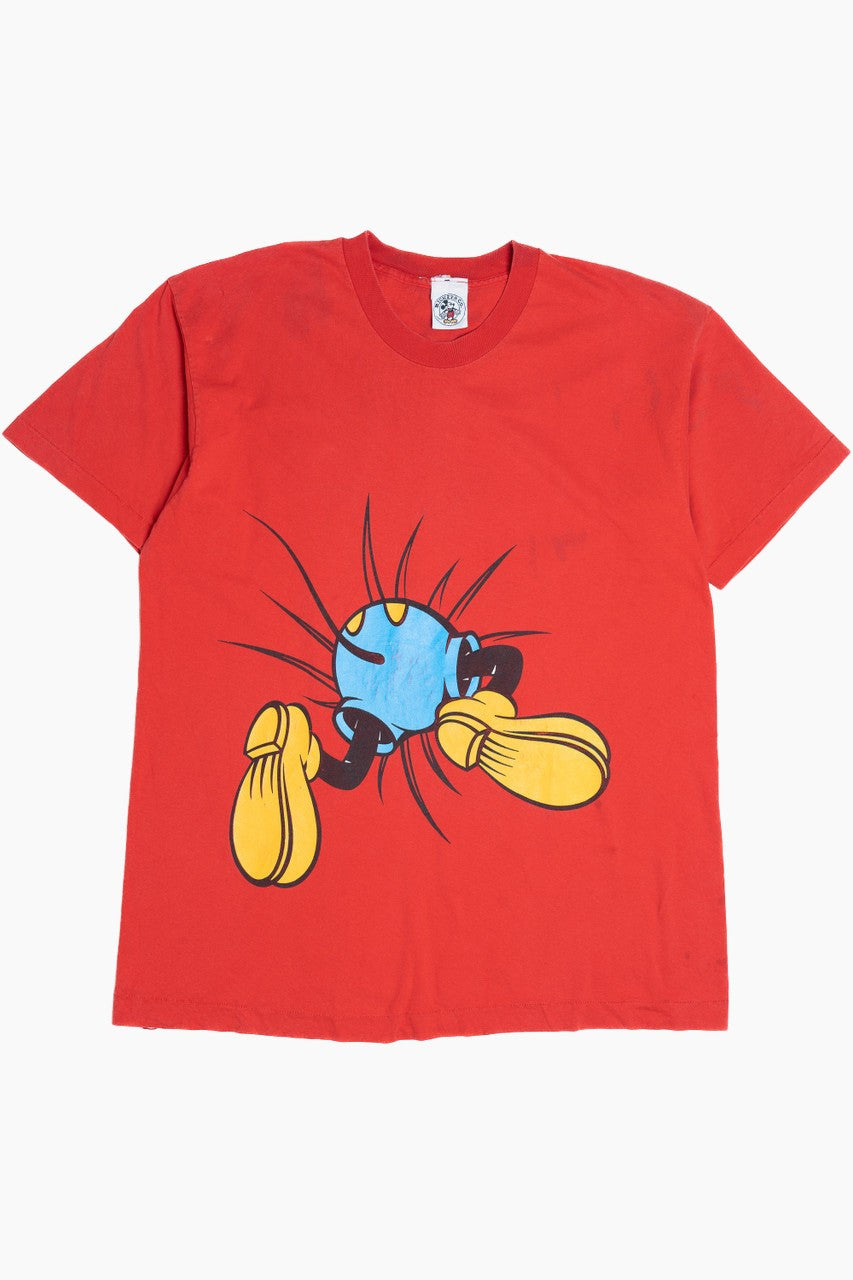 Vintage Bottoms Up! Mickey Mouse Front/Back Print Single Stitch T-Shirt (1990s)