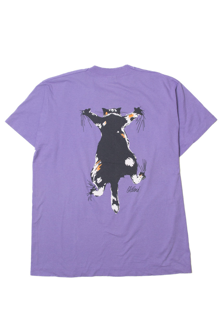 Vintage Cat Front/Back T-Shirt