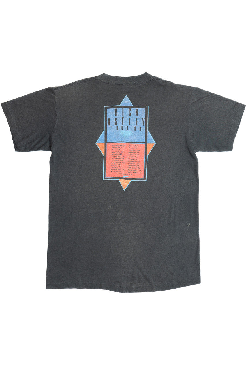 Vintage 1989 Rick Astley Paper Thin Tour T-Shirt (1980s)