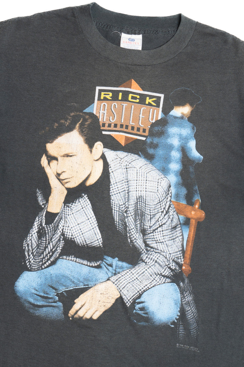 Vintage 1989 Rick Astley Paper Thin Tour T-Shirt (1980s)