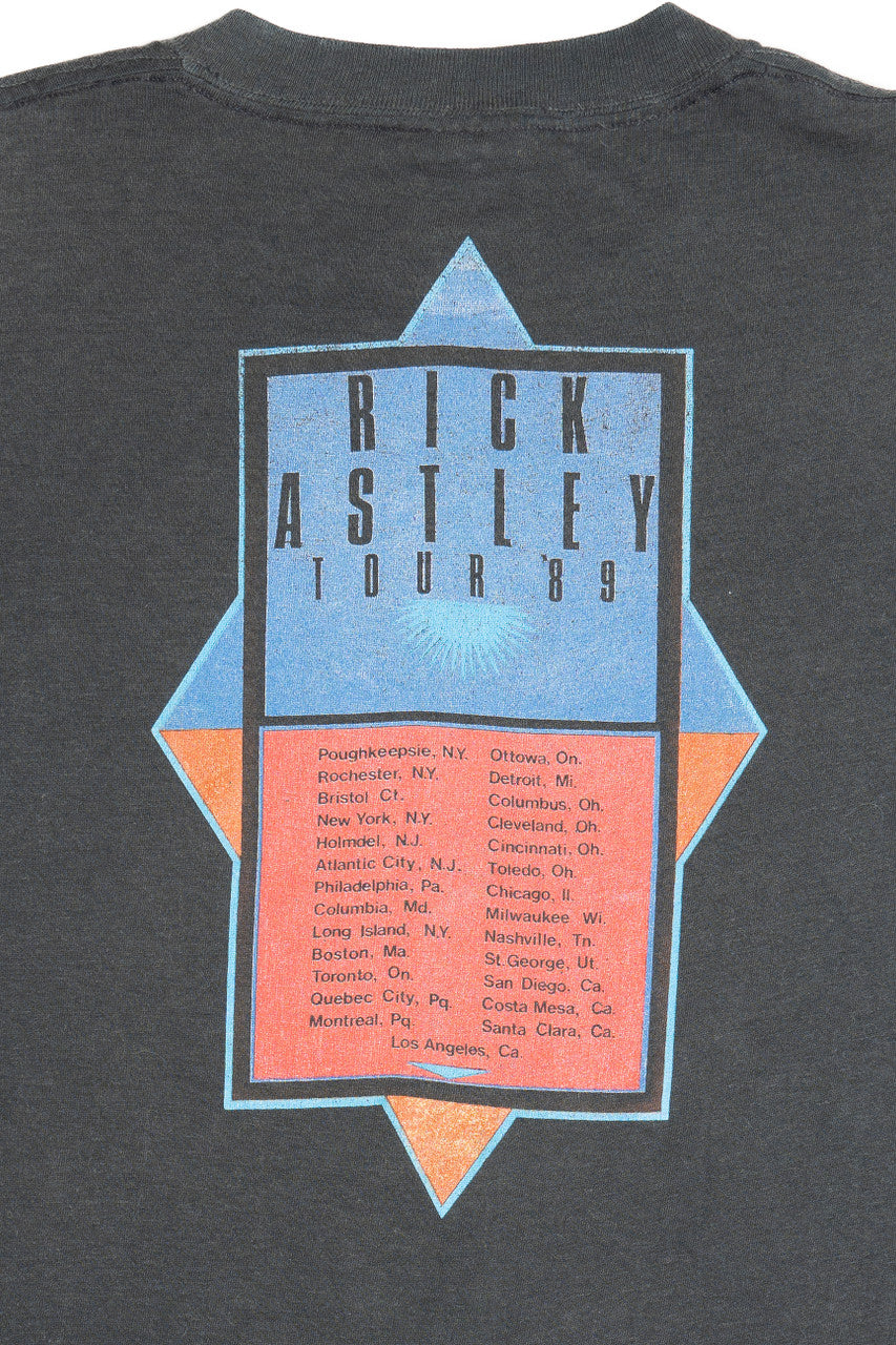 Vintage 1989 Rick Astley Paper Thin Tour T-Shirt (1980s)