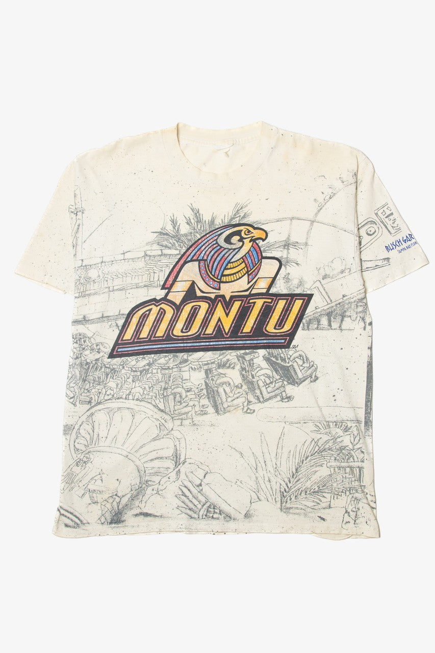 Vintage Horus "Montu" Rollercoaster Background T-Shirt