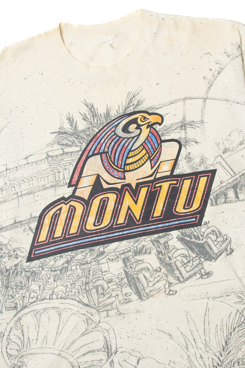 Vintage Horus "Montu" Rollercoaster Background T-Shirt