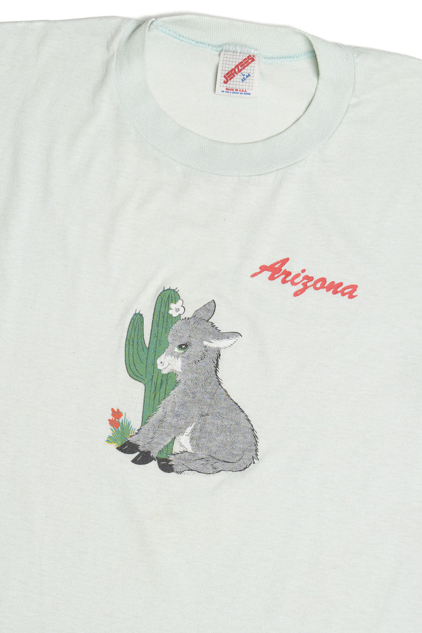 Vintage "Arizona" Cute Desert Donkey Single Stitch T-Shirt (1980s)