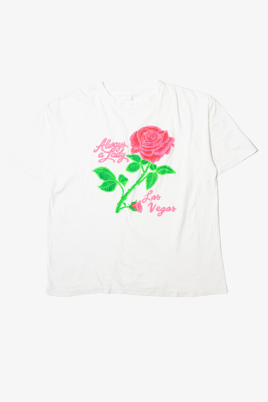 Vintage Tee Paradise "Always A Lady Las Vegas"" Pink Rose T-Shirt