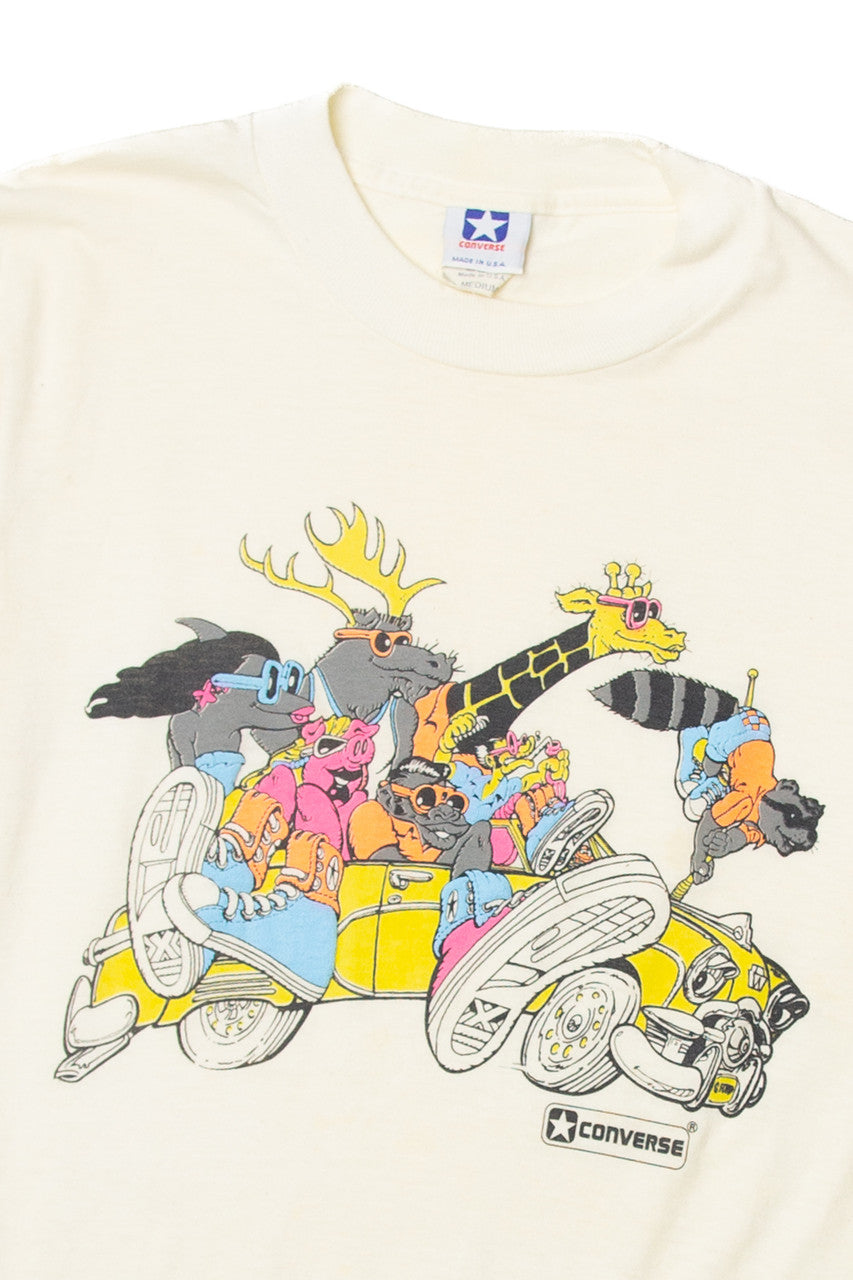 Vintage Converse Animals In A Car T-Shirt