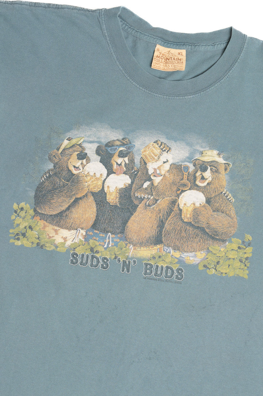 Vintage "Suds 'N' Buds" Bears The Mountain T-Shirt (2000s)