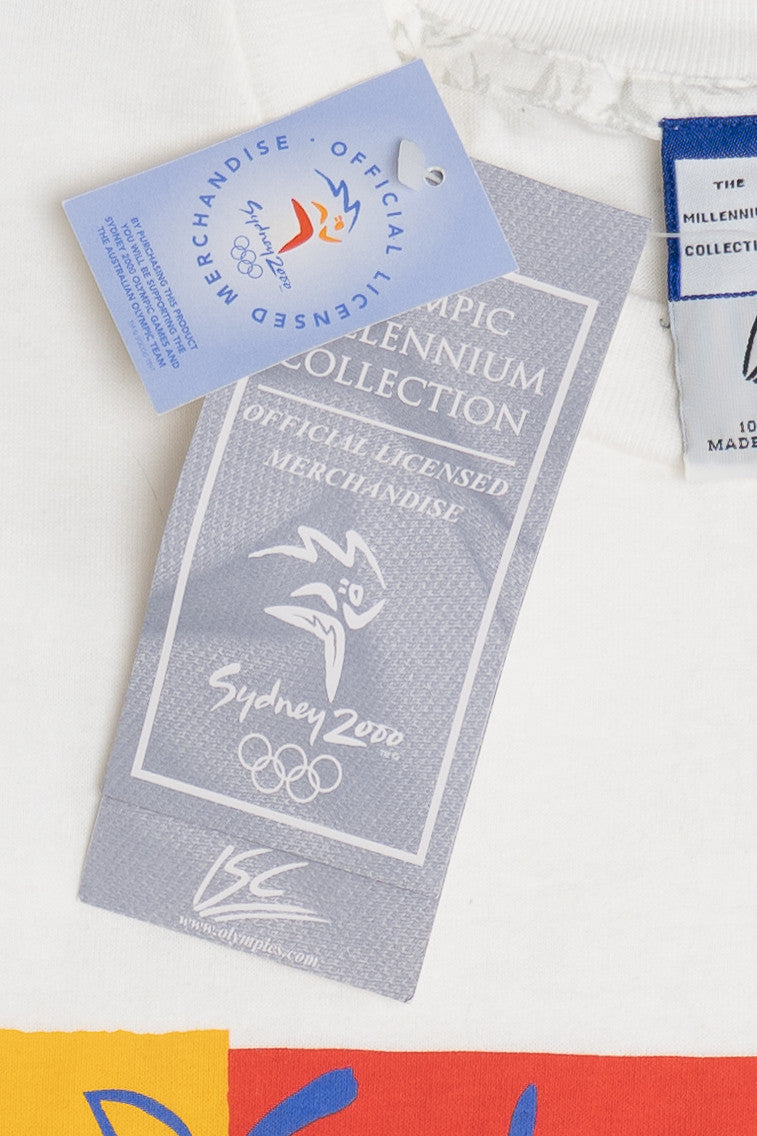 Vintage Deadstock NWT "Sydney 2000" Olympics Embroidered Detail Bonds T-Shirt (2000s)
